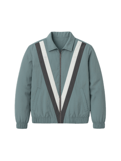 FAVELA - Desenli Yağmurluk - Turkuaz/Yeşil