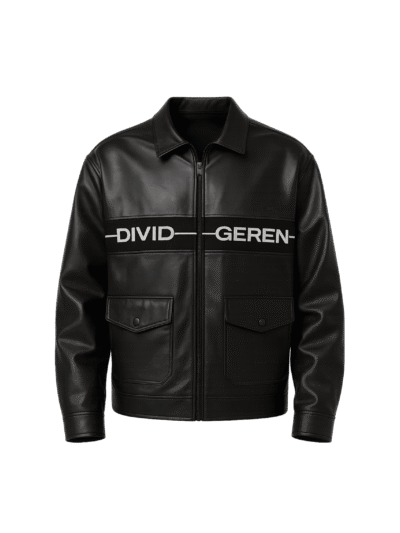 FAVELA - Şeritli Deri Ceket - Siyah